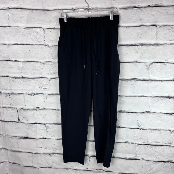 Lululemon On The Fly Joggers Black Size 8 • High Rise Stretch Travel Athleisure - Picture 2 of 6
